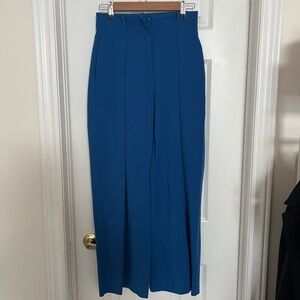 Oak + Fort Cobalt Blue Pleated Trouser Pant